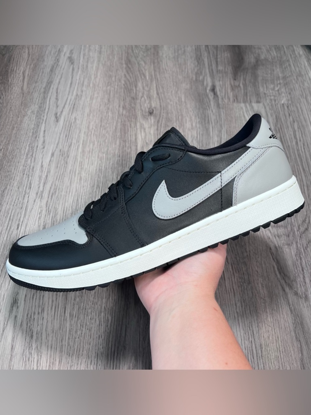 New Nike Air Jordan 1 Low Golf Mens 15 Shadow/Black Medium Grey-Sail DD9315-001
